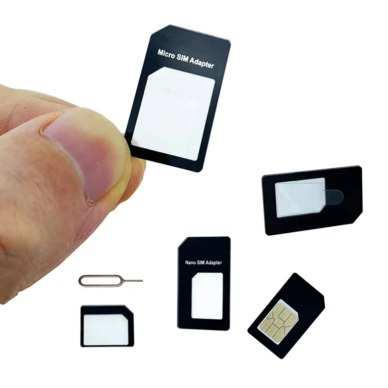 4 in 1 Micro Nano SIM Card Adapter Connector Kit For iPhone Samsung Huawei Xiaomi USB Wireless Router Sims Holder Slot Universal