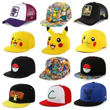 Pokemon Pikachu Baseball Cap Anime Cartoon Figure Cosplay Hat Adjustable Women Men Kids Sports Hip Hop Caps Toys Birthday Gift