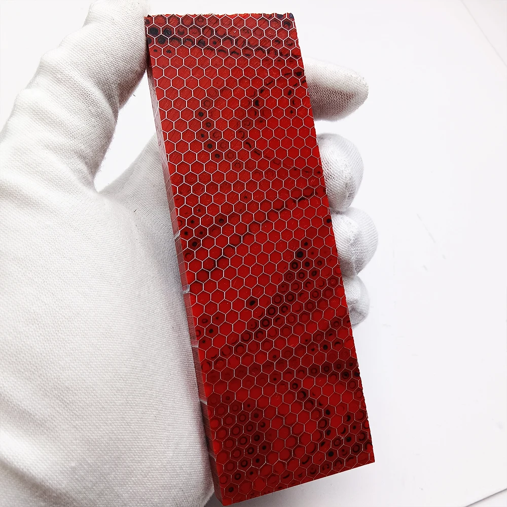 DIY Knife Handle Material Plate C-Tek Resin Material for Knife Handle Patch Snake Grain Honeycomb Pattern Handle Material
