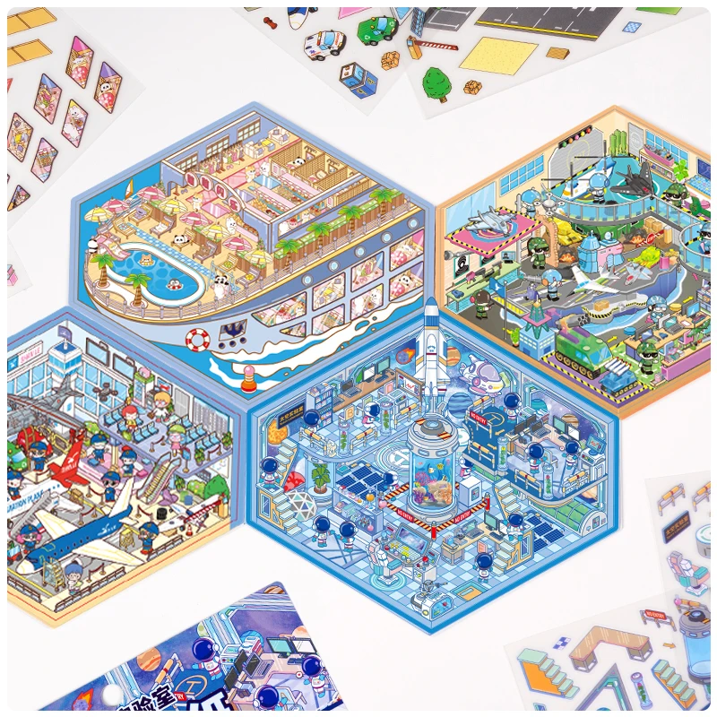 

Набор 3D-наклеек «Космическое путешествие» для скрапбукинга, декора, творчества, дневников, школьных и офисных принадлежностей