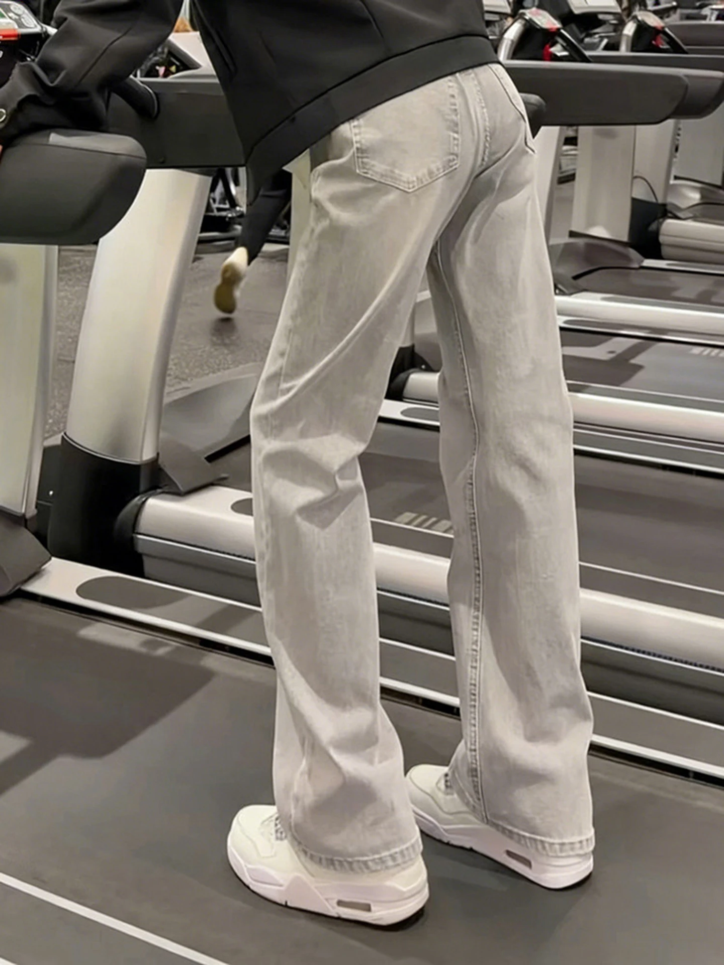 

ey e Flared Jeans Men's Spring Autumn Straight Leg Slim Tall Leg Lengthening American High Street Knife Long Pants