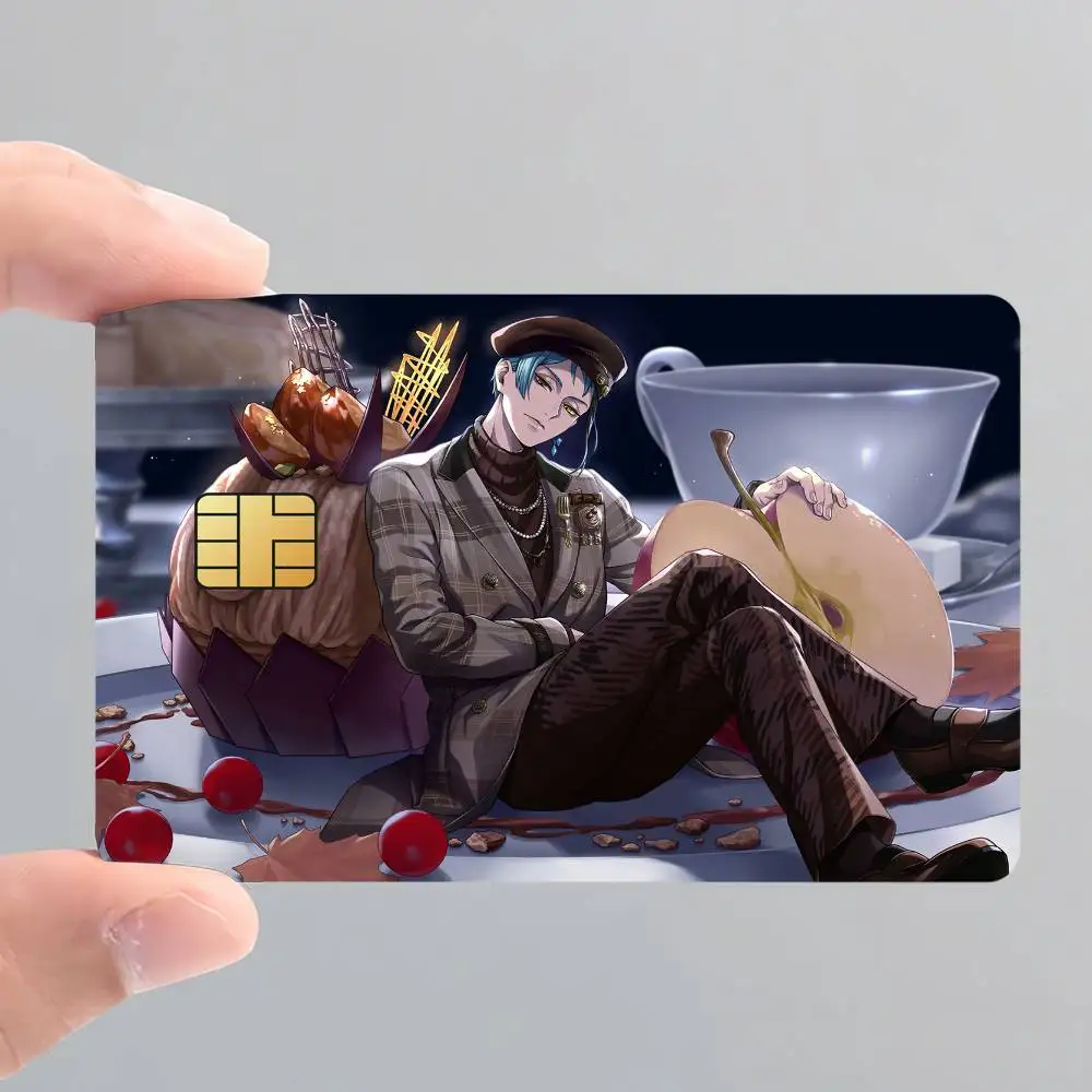 Game Twisted Wonderland Card Stickers for Bank Access Protective Waterproof Film Cover Sticker Surprise Gift