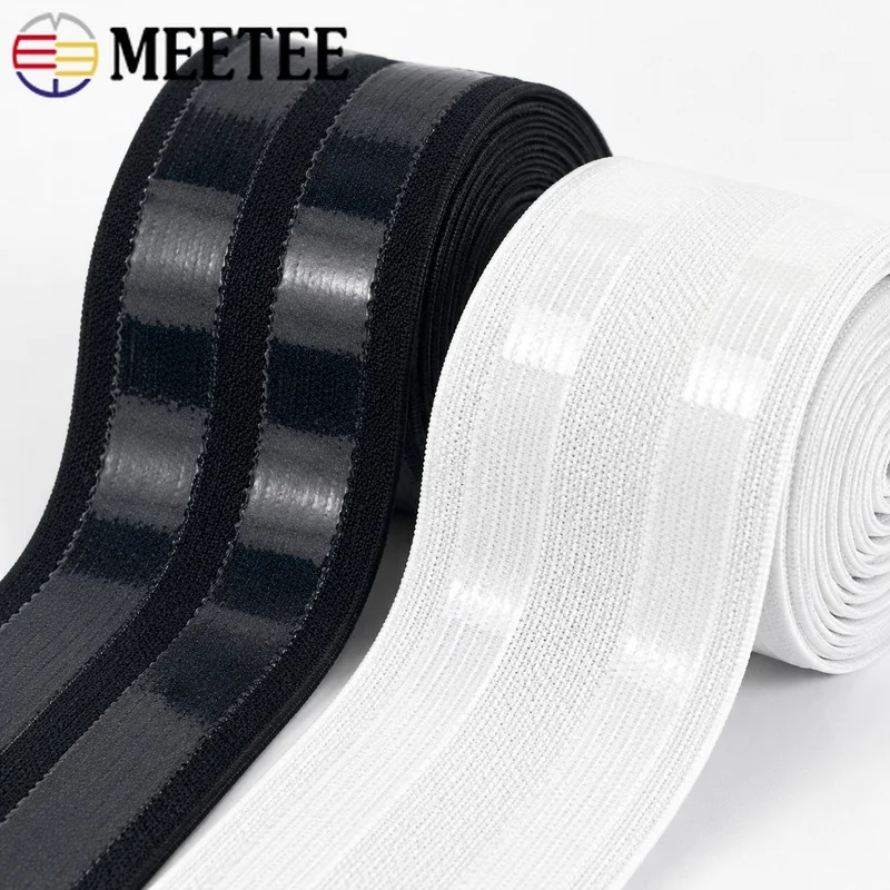 2-5M 50mm Nylon-Elastikband Rutschfestes Silikon-Grip-Gurtband für Hosen, Kleider, Taillenbänder, Unterwäsche, Bekleidungszubehör zum Nähen