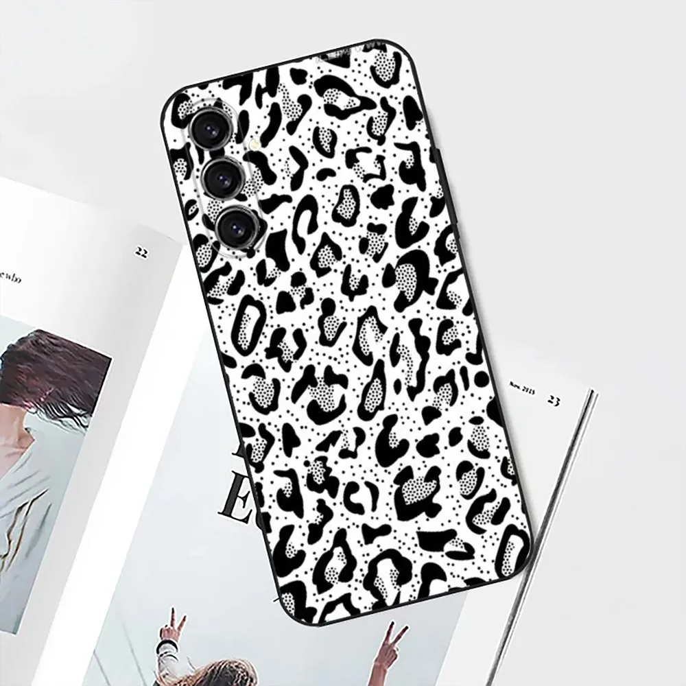 Leopard grain   Phone Case For Samsung Galaxy A13,21s,22,31,32,52,53,71,80,91 Black Soft Cover