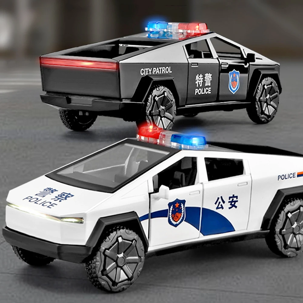 รถของเล่นโมเดลรถกระบะ 1:32 ทำจากโลหะผสม ยางแบบดึงกลับ มีเสียงและไฟ ประตูเปิดได้ รถออฟโรดสำหรับเด็ก