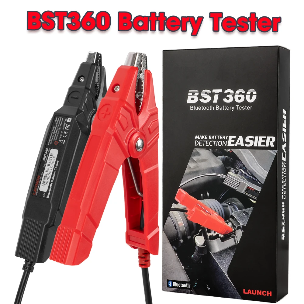 LAUNCH BST360 6V 12V Autoaccu-tester, bst-360 Bluetooth Accu-laadtester Startsystemanalysator voor Android/iPhone/Launch X431 bst 360, 100-2000 CCA Dynamo-tester Voltmeter