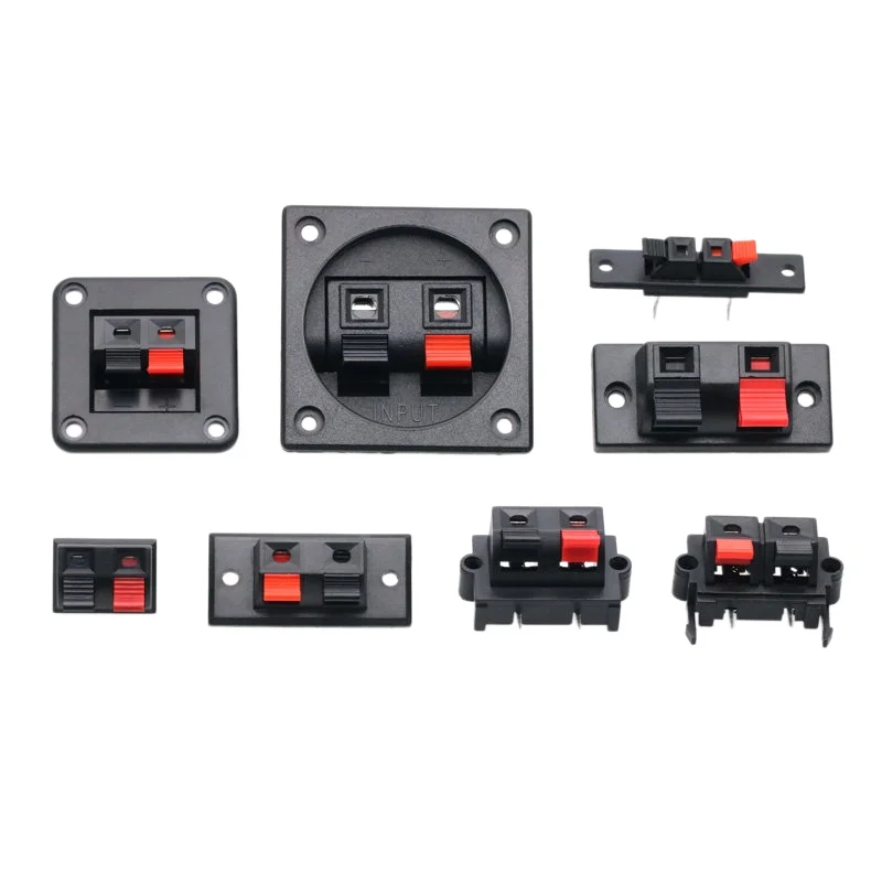 5PCS Dual-Position Audio Speaker Wire Connector Square Box With Opening - Component Style, Hardwired, Low Voltage