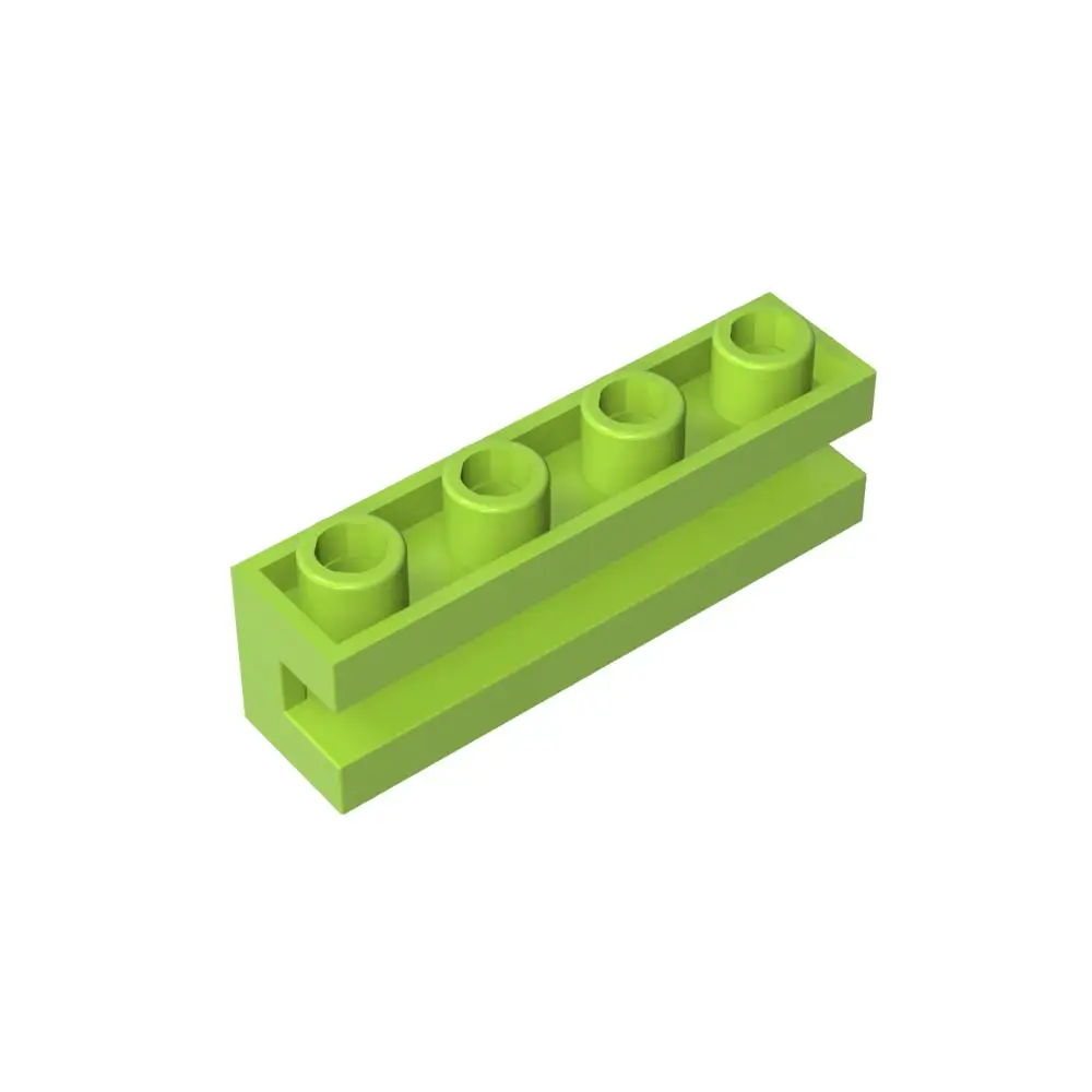 Gobricks 1 peça moc tijolo especial 1x4 com ranhura compatível com modelo 2653 peças de blocos de construção brinquedos infantis presentes educacionais