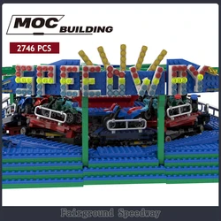 MOC Building Blocks Fairground Speedway GBC Module Motor Machine Technology Bricks Collection Toys Creative Xmas Gifts