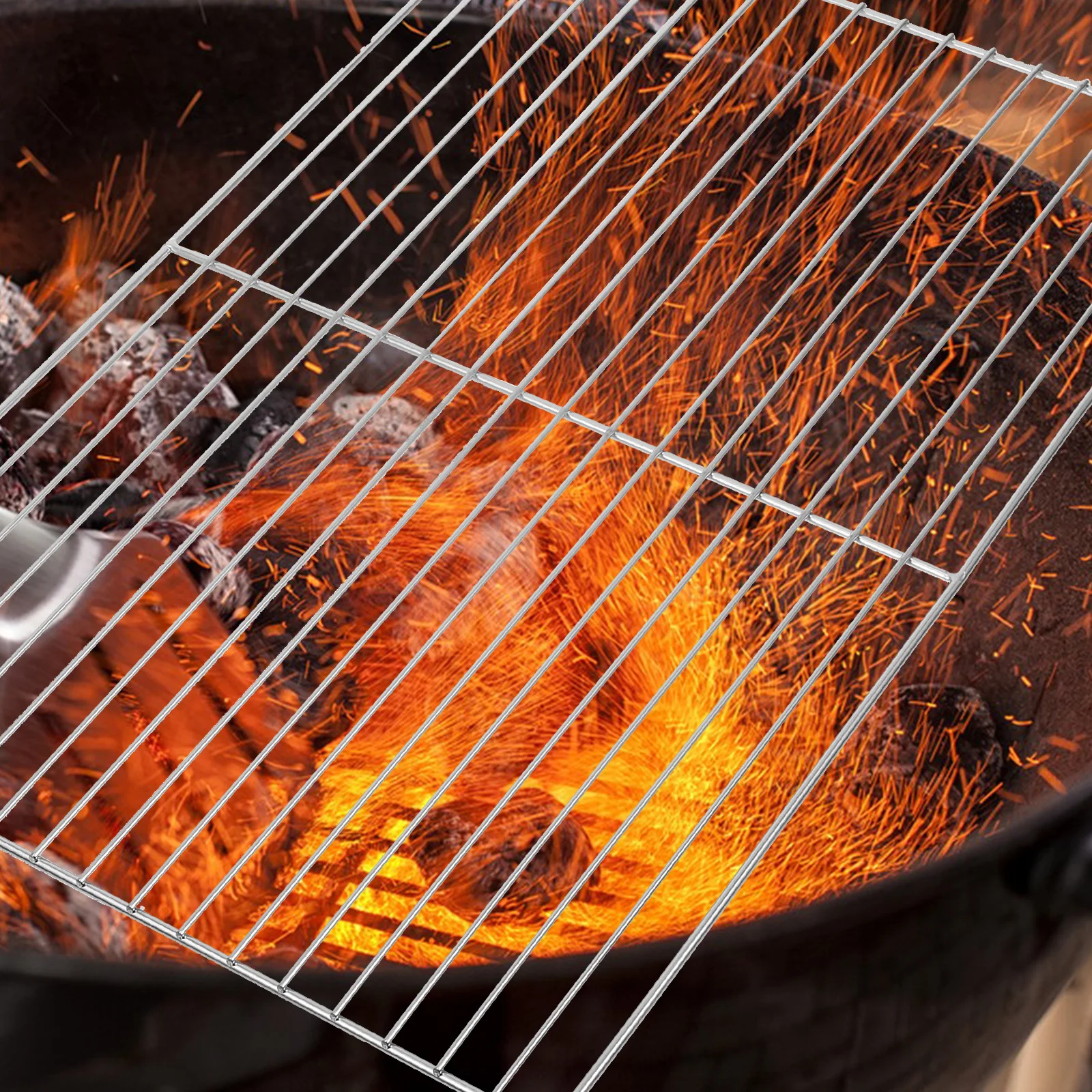 

BBQ Stainless Steel Grill Grid Replacement for Kettle Cooker Camping Outdoor Barbecue Grate Cooking Dining Kitchen Use New