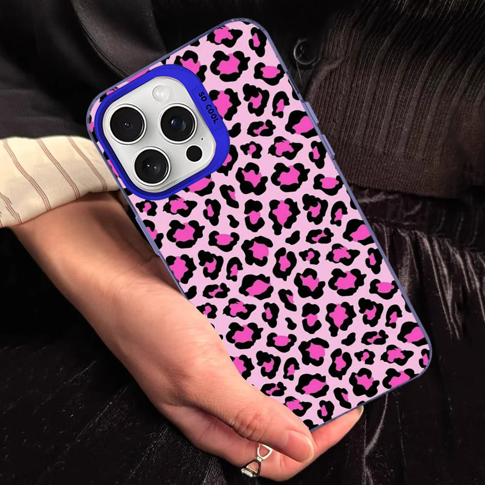 

Fashion Leopard Phone Case For IPhone 16 15 14 13 12 11 Pro Max X XR XSMAX 8 7 Plus Matte Shockproof Back Cover