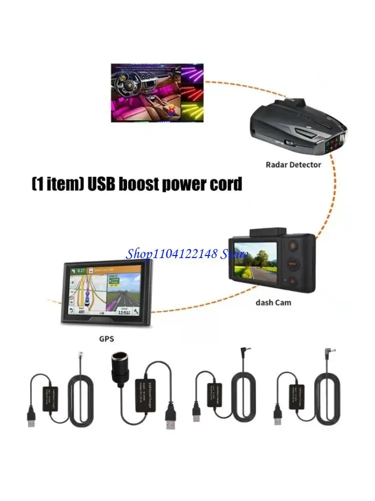 P9FA Compactly USB Power Cable With 5V To 12V Conversion For Portable Gadgets