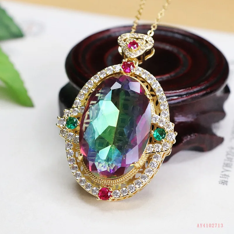 Court Purple Pendant Glazed Necklace Hot Sale Jewelry Jewelry Women