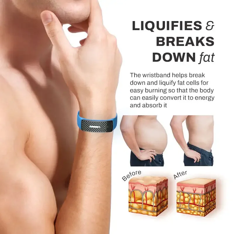 Bracelet ultra-sonique pour la perte de poids, montre de santé brûlant les graisses, thérapie magnétique, natation de proximité de la lymphe