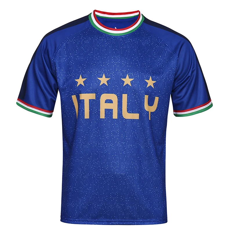 Quick Dry Italy Soccer Jerseys High quality Football Training shirt for men