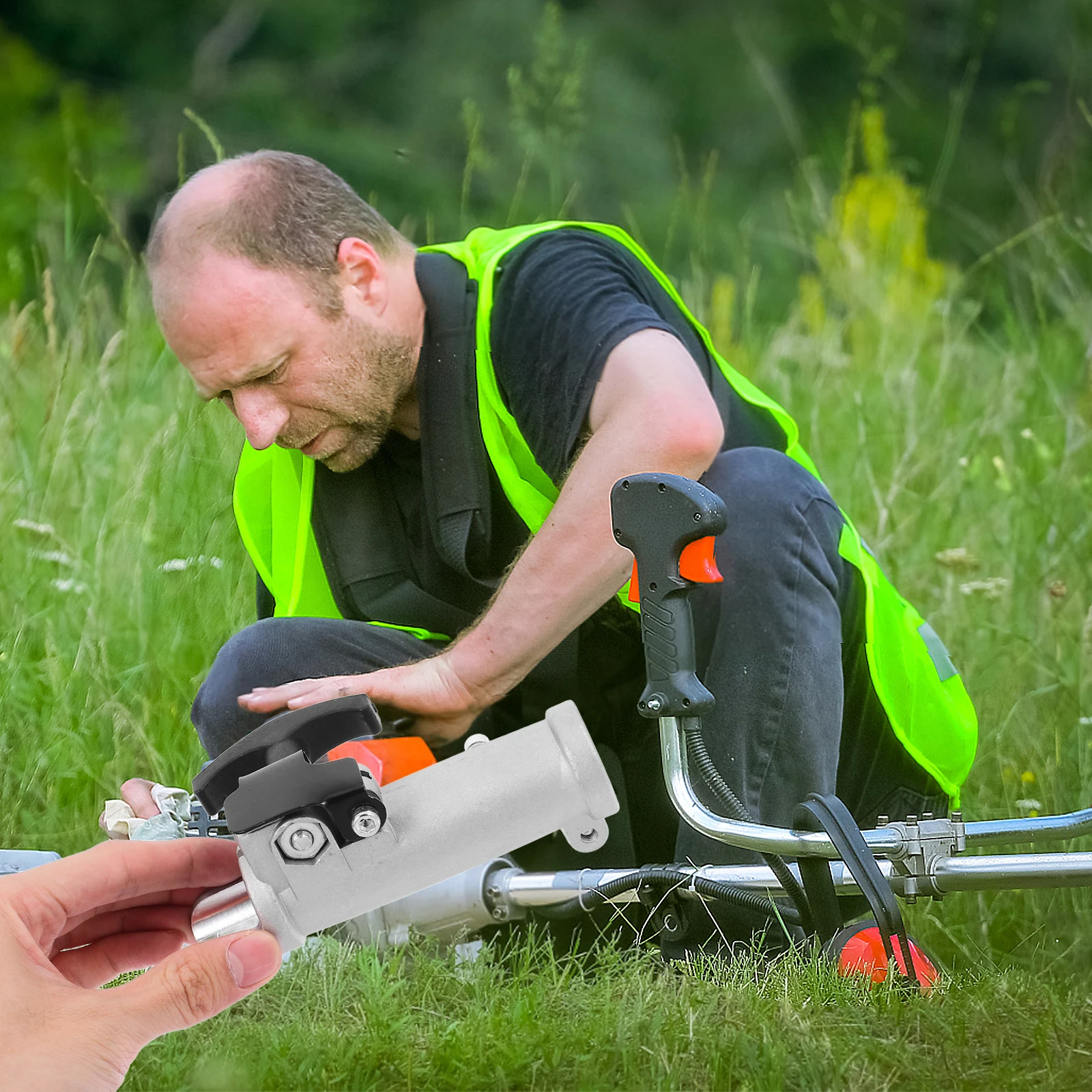 

1pc Aluminum Tube Connector For Grass Trimmer Shaft Connector Clamp Metal Brush Cutter Trimmer Accessories Garden Tool Parts