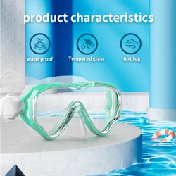 Schutzbrille zum Schwimmen Kind Schnorcheln Tauchmaske Junge Mädchen Big Frame Schwimm brille Tauch brille