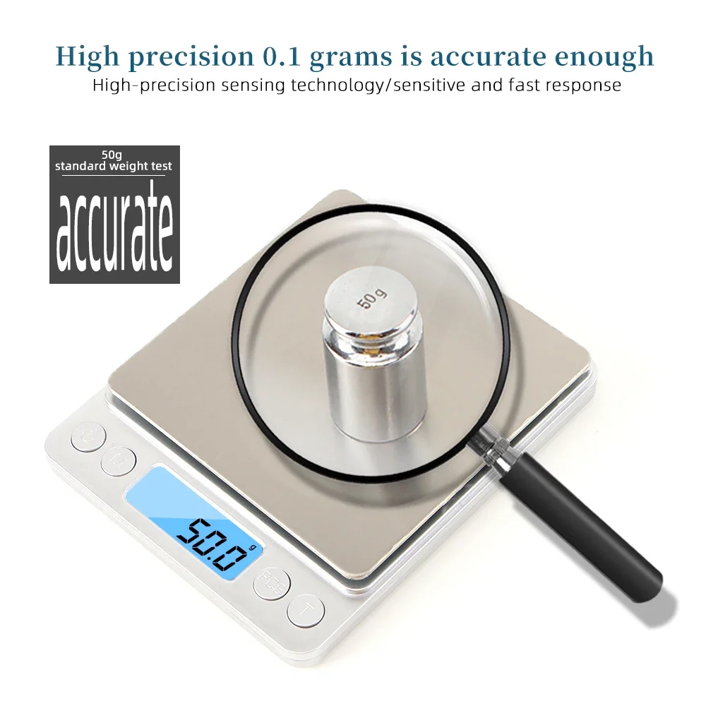 3kg 0.1g Electronic LCD Display Mini Digital Jewelry Scale Weighing Scale Weight Scales Balance