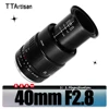 TTArtisan APS-C 곤충 쥬얼리 사진용 매크로 렌즈, 1:1 배율 소니 A6000 니콘 Z6 FX M43 L 마운트, 40mm F2.8 1