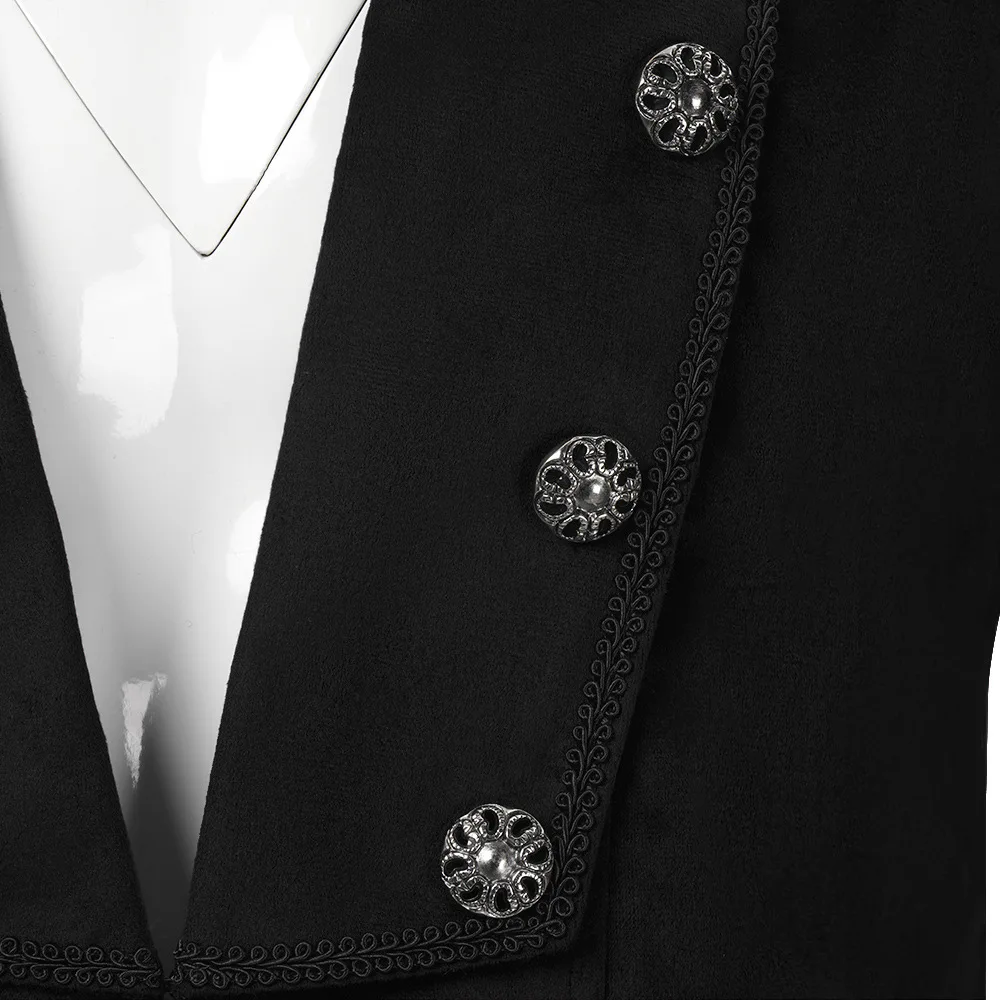 Men's Steampunk Vintage Tailcoat Jacket Gothic Victorian Frock Coat Uniform Halloween Costume Men Tailcoat Medieval Retro Coat view 5