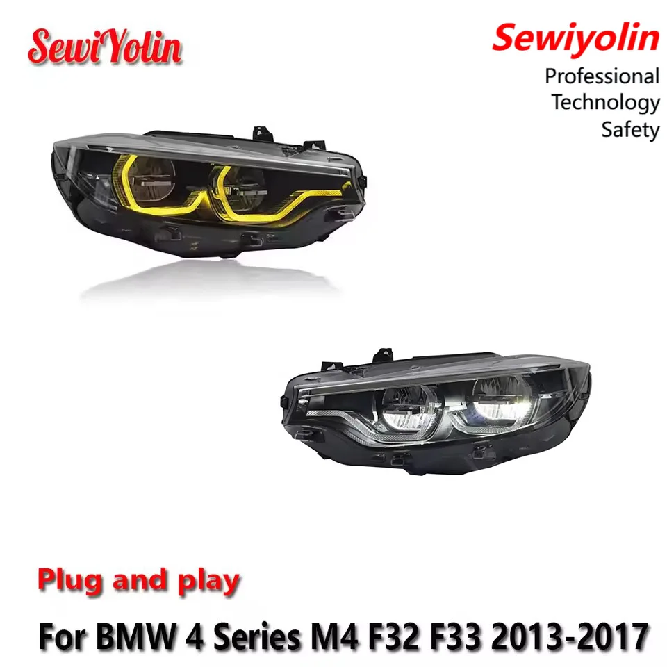 

Car LED Headlight Light Assemblies For BMW 4 Series M4 F32 F33 2013-2017 Auto Fog DRL Brake Turn Signal Lamp Plug And Play