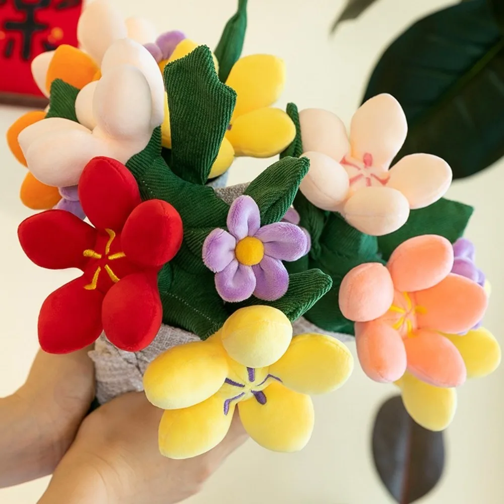 

PP Cotton Hand Holding Flowers Holding Flowers Funny Tulip Potted Plush Toy Flower Ins Succulent Plush Plants Sofa Decoration