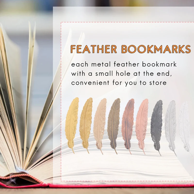 27 Pieces Of Metal Bookmarks Feather Bookmarks Feather Bookmarks For Students