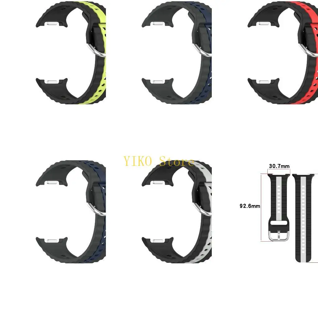 K32C Smartwatch Soft Silicone Band Textured Design Quick Release Straps Soft Strong Watch Straps Comfortable Wear for Watch8