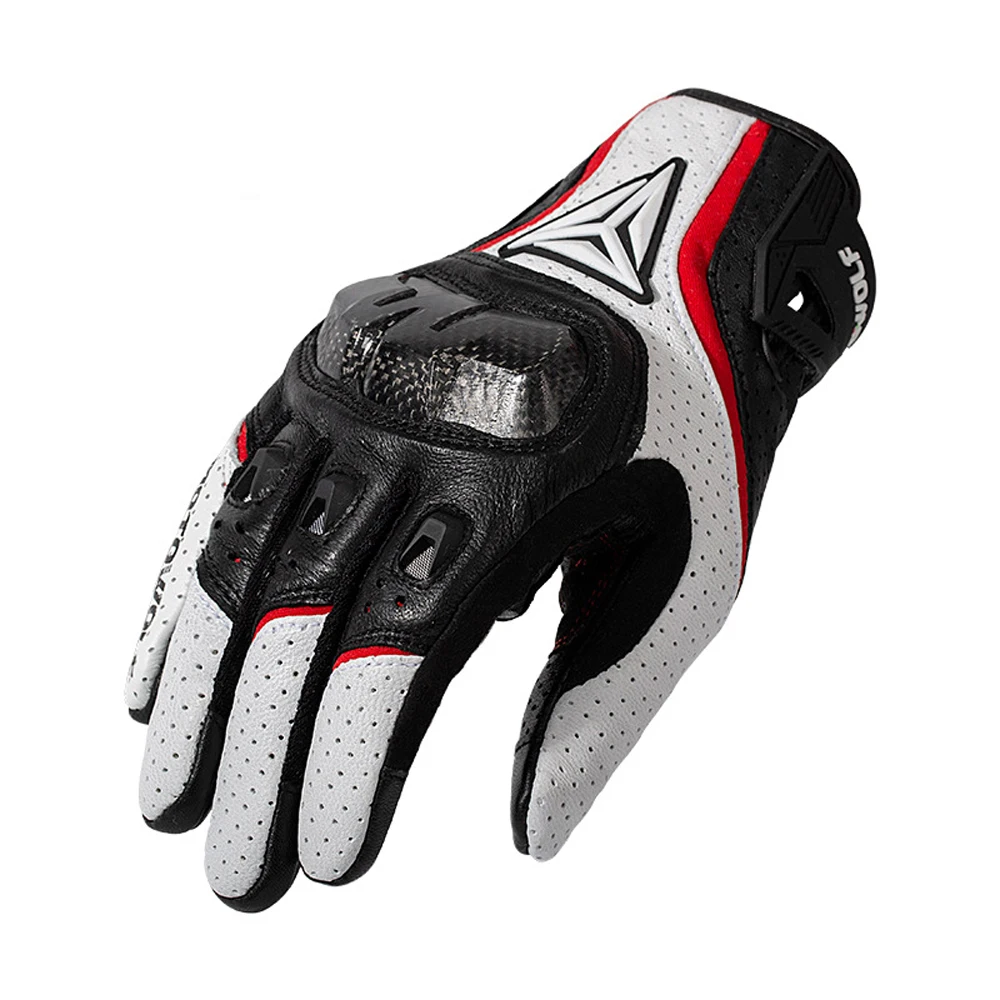 Motowolf Motorcycle Breathable Gloves Riding Carbon Fibre Leather Men Motorbike Windproof Waterproof Touch Screen Equipment