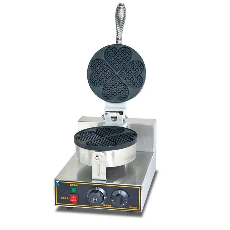 

4-Slice Heart Waffle Machine Classical Iron Electric Waffle Maker Machine for Make Fluffy Golden Heart Shapes Belgian Waffles