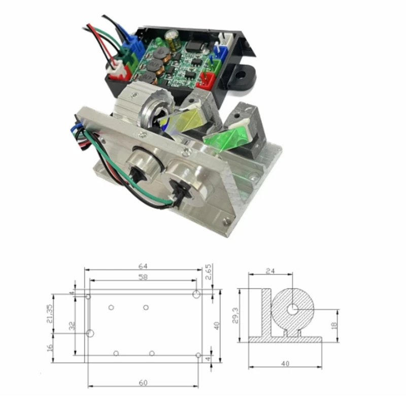 RGB 200MW/500MW Combined White Light Laser Module Animation Stage Lamp Full Color