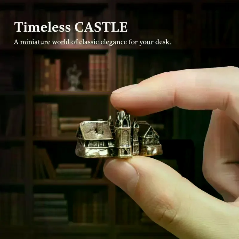 Resin Craft Ideas - Brass Castle Architecture Mini House Figurines