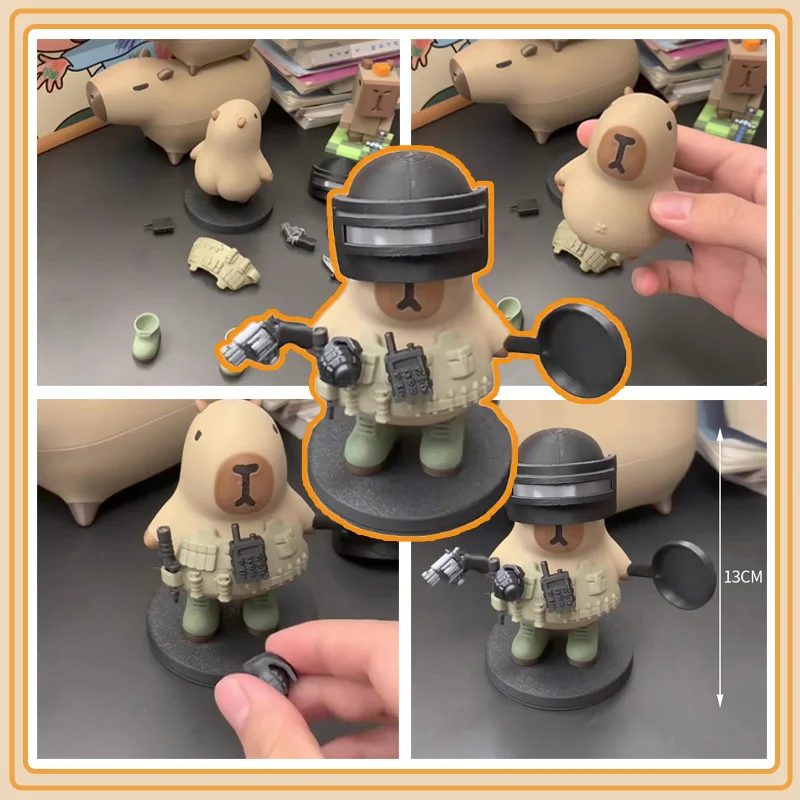 

Magnetic Capybara 3D Printed Figurine Desktop Ornament New Fun Fight Model Home Office Decoration Dolphin Collectible Gifts 1PC