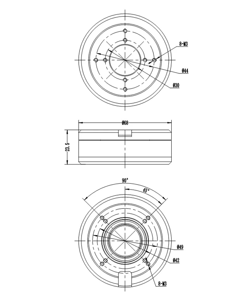 1PC GM7008L Brushless Motor Engine 14.8-48V KV26 Outer Rotor Large Torque DC s 22mm Hollow Shaft for RC Drone Gimbal