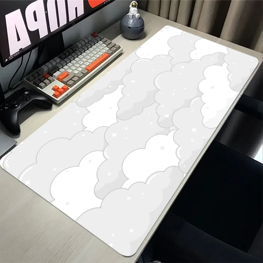 kawaii clouds Mousepad XXL Non-slip Notebook sky Keyboard Accessories carpet Desk Mat Laptop Desk Office Expansion pad 90x40cm