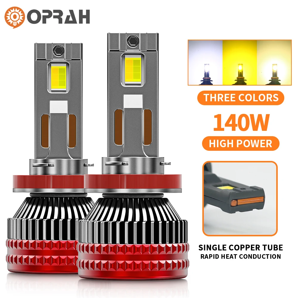 

Oprah High Quality LED Car Headlight Light bulb H4 H11 Hi/Lo 9005/HB3 9006/HB4 Headlamp Canbus 3570 140W Auto FogLamp 12V White