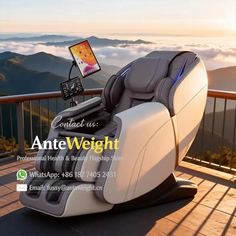 

4D New Design Electric Thai Stretch Shiatsu Zero Gravity Air Mechanism Massage Chair Pu Leather Full Body