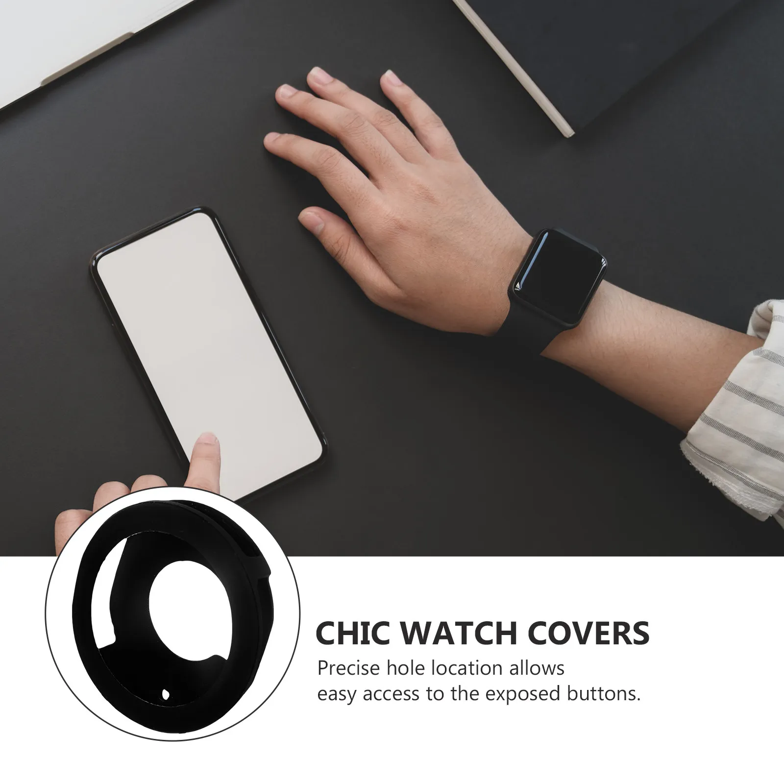 

3 шт. защитные чехлы для часов с защитой от падения, силиконовые, ударопрочные, с полым дизайном, для Vivoactive3, черные, долговечные