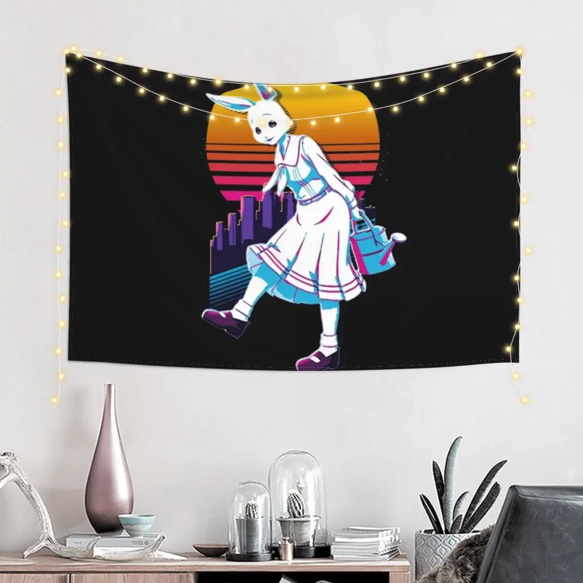 Haru - Beastars *80s retro* Tapestry Room Decorator Room Decor Cute House Decorations Aesthetics For Room Tapestry