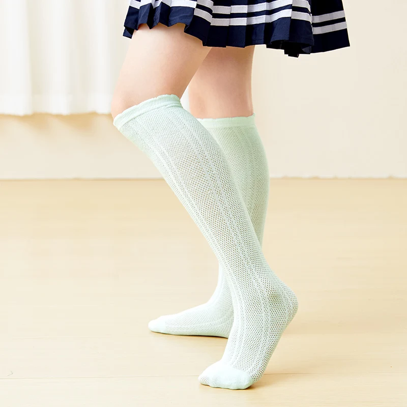 الفتيات الاطفال الرقص الجوارب القطنية منتصف العجل جوارب الطفل الطلاب الجوارب ارتداء اليومي الرقص منتصف العجل الجوارب