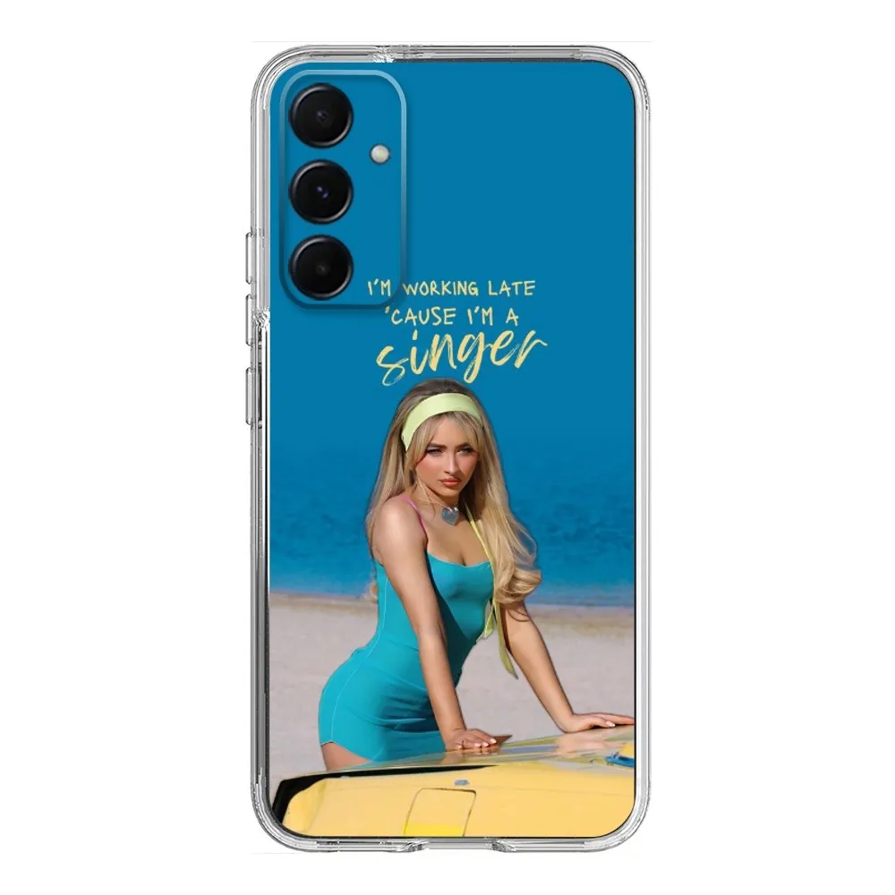 Singer S-Sabrina C-Carpenter Phone Case Clear Phone Case For Samsung  A71,70,52, 50, 40,31,A50,30S,21S Transparent Back Cover