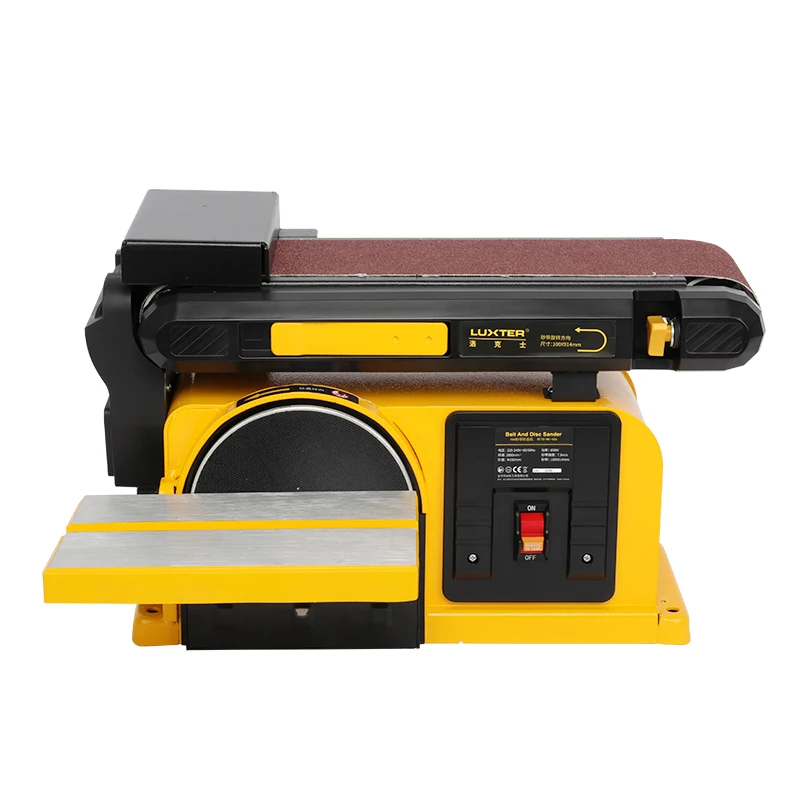 LUXTER Belt Sander Disc Sander 4X6 Inch Disc Bench Sanding Adjustable table Belt Sander machine Combination for Word working