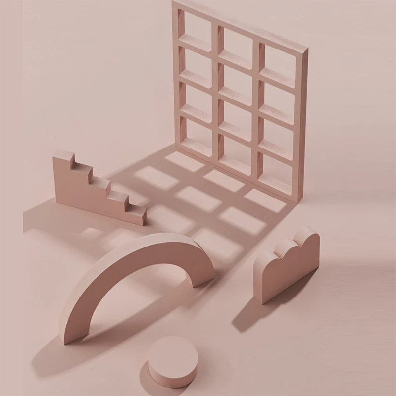 Puntelli fotografici INS cubo geometrico spazio sfondo parete Morandi colore puntelli decorativi