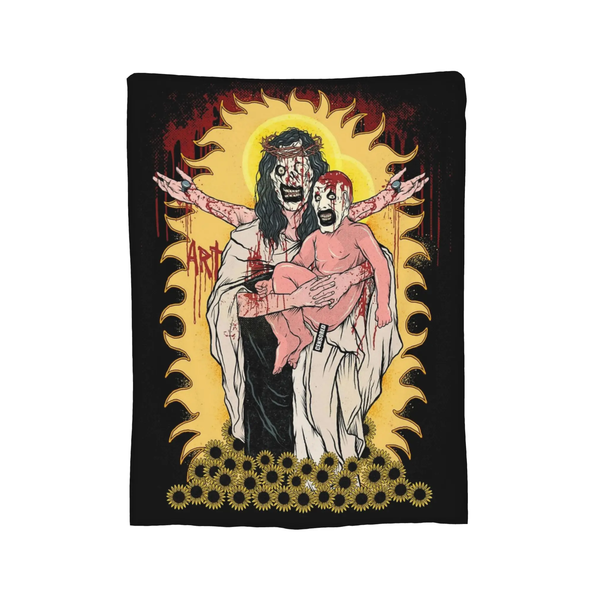 St. Art The Clown Terrifier Blankets Fleece  Winter  Multi-function Lightweight Throw Blankets for Bedding Outdoor Bedspread