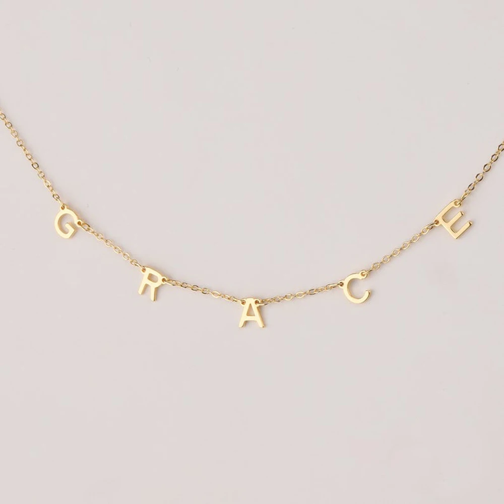 

Customized Initial Necklace, Exquisite Clavicle Chain, Ladies Stainless Steel Number Pendant Jewelry