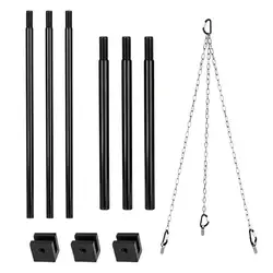 Detachable Grill Vertical Tripod Grill Barbecue Grill Aluminum Alloy Bracket Barbecue Tripod Stand Outdoor Griddle Grill