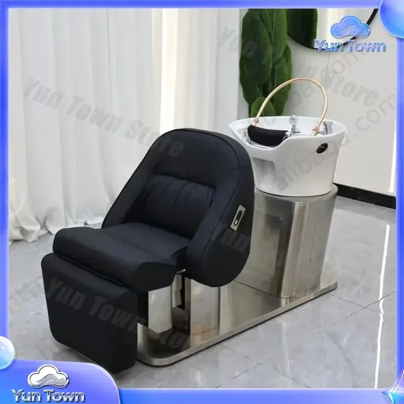 Modern Salon Chair for Barbershop Beauty Spa Backwash Shampoo Bowl Electric Back Massage Chair Hair Washing Equipment