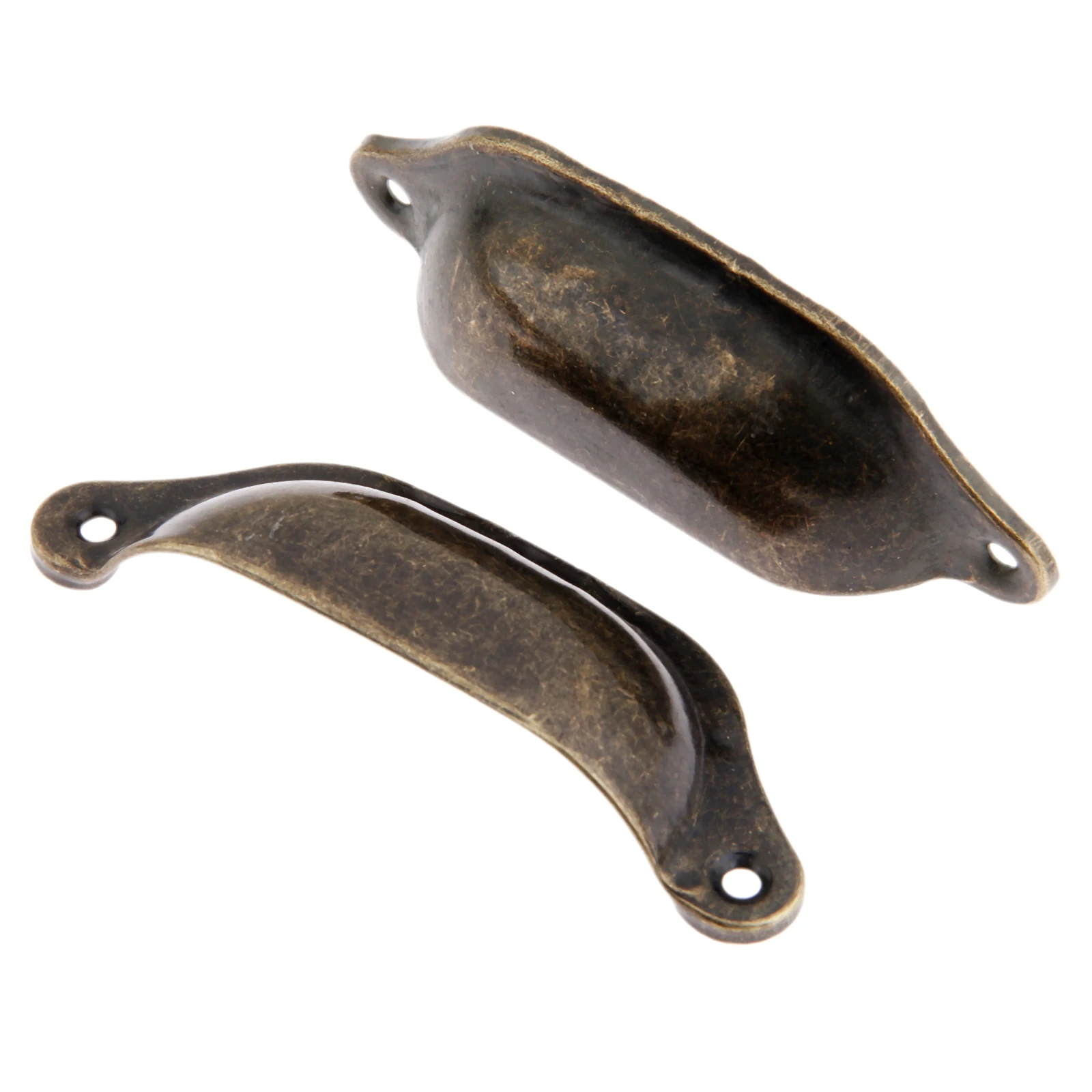 2Pcs Cabinet Drawer Handles Antique Cupboard Cabinet Furniture Bedroom Wardrobe Closet Dresser Shell Pull Handles with Screws