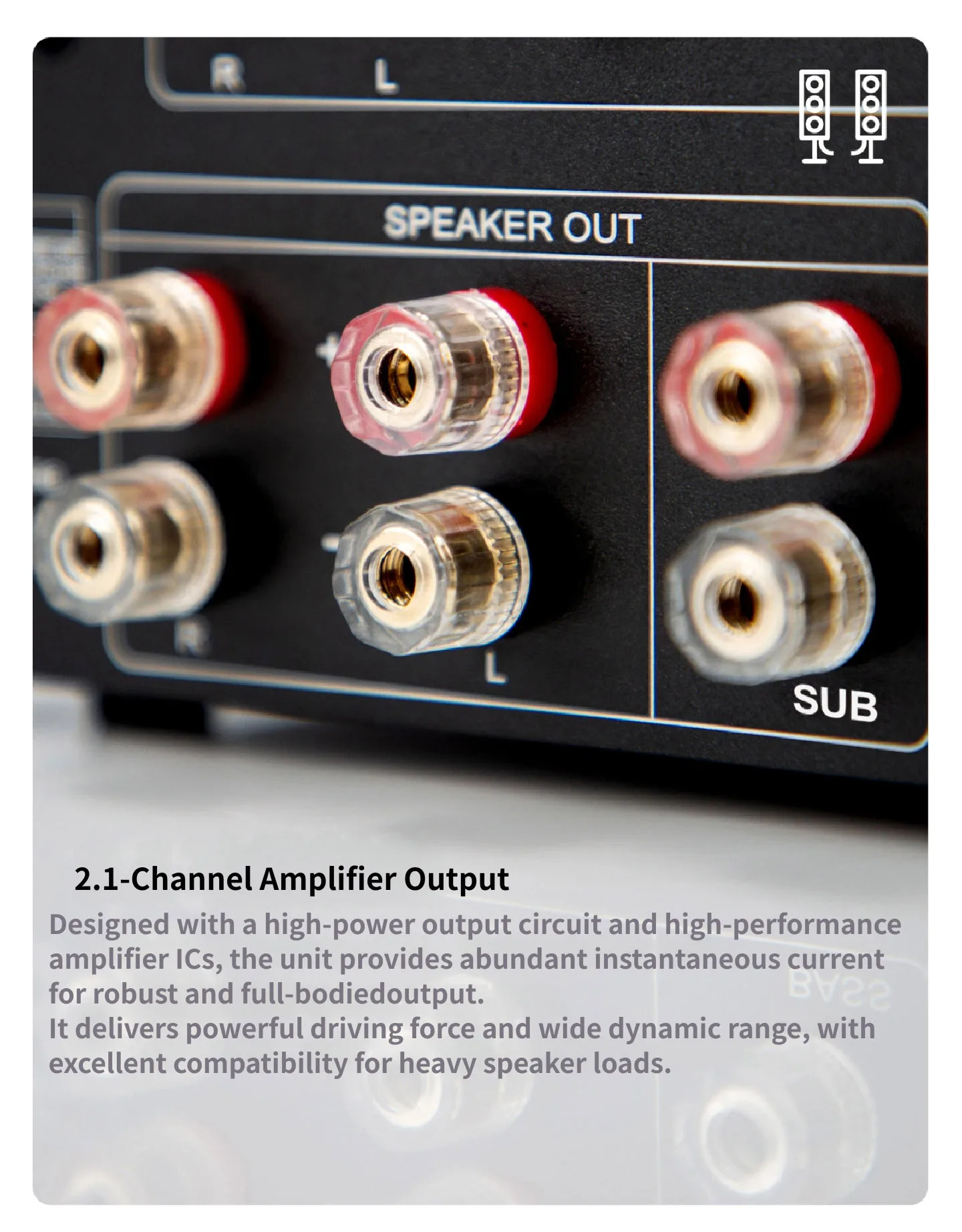 YJCO Dual TPA3255 Digitaler Leistungsverstärker 2.1-Kanal HiFi-Decoder-Verstärker Bluetooth 5.4 LDAC Audio-Empfänger 300W×2+600W Subwoofer – Detail 6