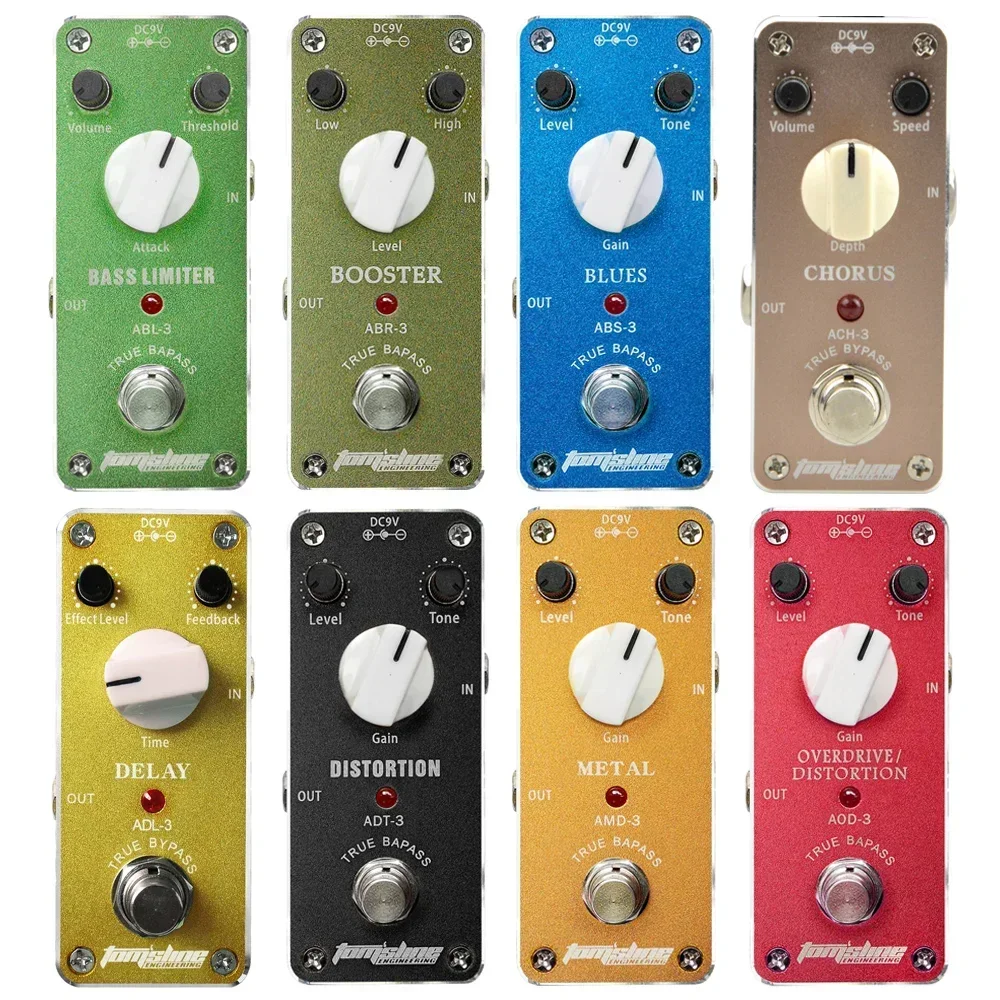 

AROMA Guitar Effects Pedal True Bypass Distortion/Delay/Chorus/Booster/Distortion/Overdrive/Blues/Metal/Bass Limiter Guitar Part